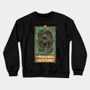 Wheel Of Fortune. Eternal Bones Tarot (Colorful) Crewneck Sweatshirt